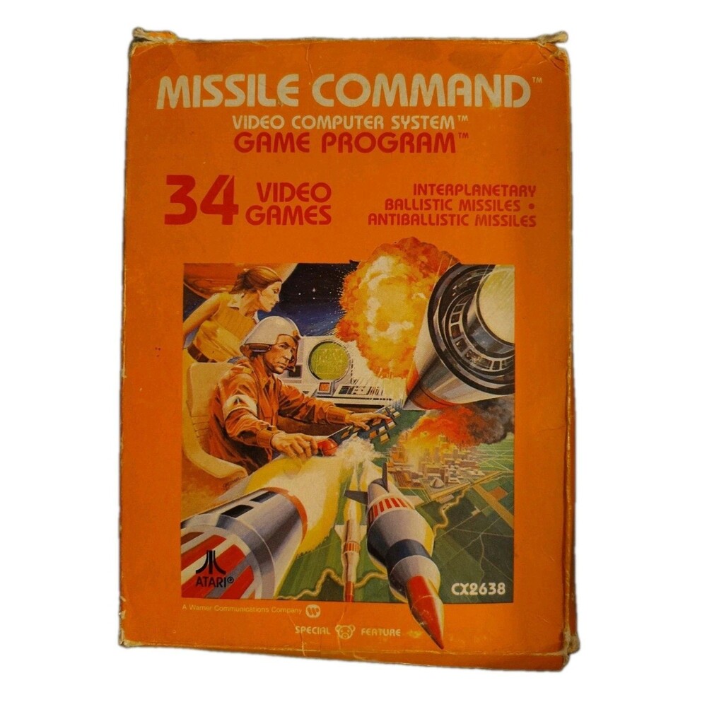 Missile Command (Atari 2600, 1981) Complete - Cleaned & Tested